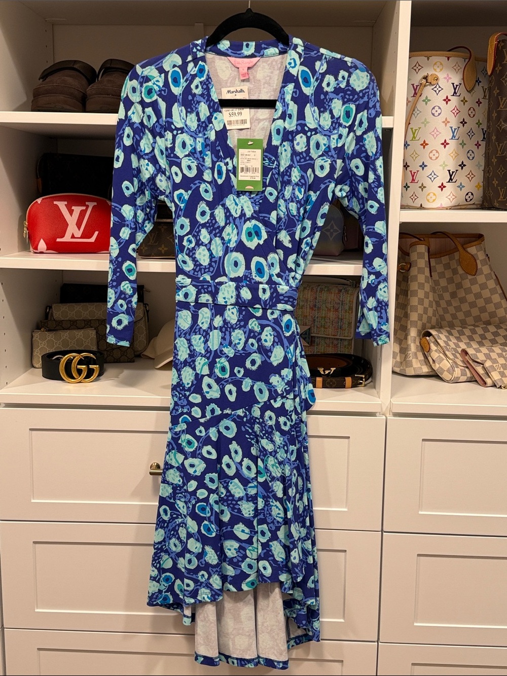 Lilly Pulitzer Rosalina Wrap Dress Royal Purple Lil Kitty